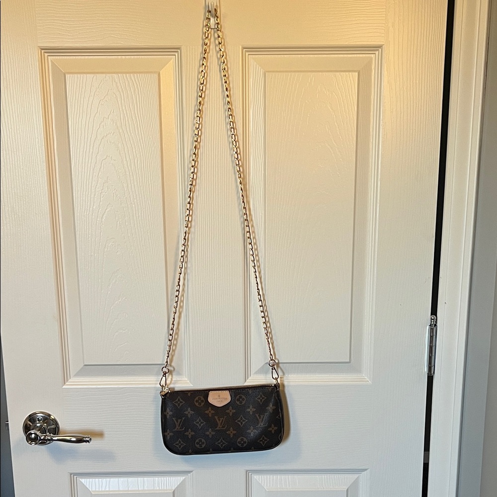 Black and Brown Monogram Crossbody Bag